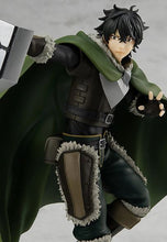 Load image into Gallery viewer, ﻿FREE UK Royal Mail Tracked 24hr Delivery.  Striking and cool figure of Naofumi Iwatani from the popular anime series The Rising of the Shield Hero. This figure is part of the Goodsmile Company&#39;s Pop Up Parade series.   The sculptor has really did an spectacular job creating this high-detailed PVC statue of Naofumi. The figure shows Naofumi in his classic green battle armour, posing with his famous Shield. 
