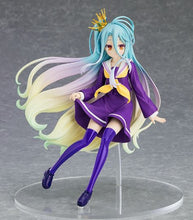 Load image into Gallery viewer, FREE UK Royal Mail Tracked 24hr Delivery Striking and cool figure of the main female protagonist Shiro of the popular anime - No Game No Life. This figure is part of the Goodsmile Company's Pop Up Parade series. The sculptor has created this figure meticulously, showing Shiro posing in her uniform wearing her crown. The PVC statue stands at 18cm tall , comes with a base, and packed in a official window display box from Goodsmile.