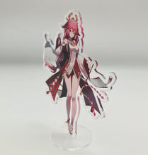 Load image into Gallery viewer, Free Royal Mail 24hr delivery Beautiful Acrylic stand of Yae Miko from the popular open-world action role-playing game - "GENSHIN IMPACT". High-quality DTG print design showing Yae Miko posing elegantly. Height: 12.5cm x 15cm Thickness: 3mm Excellent gift for any Genshin Impact fan.