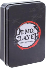 Load image into Gallery viewer, Free UK Royal Mail Tracked 24hr delivery 

Official Demon Slayer Kimetsu no Yaiba Deck of Poker Cards. This set playing cards is launched by PALADONE as part of their latest collection. 

Designed beautifully, packaged in an official licence Demon Slayer metal tin box. 
