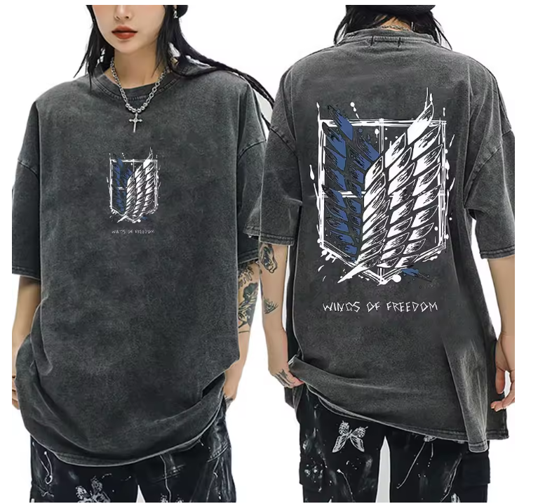 Free UK Royal Mail Tracked 24hr delivery
 
Stunning design of the Scout Regiment logo - Attack on Titan -  Japanese Anime T-shirt. 
  
This high quality cotton T-shirt is lightweight and comfortable to wear.

Premium DTG technology prints the design directly onto the T-shirt which makes the design really stand out, easy to wash, and the colours will not fade or crack.

Excellent gift for any Attack On Titan fan.

Material: 100% Cotton

Size: Unisex (UK Size) 