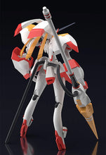 Load image into Gallery viewer, Premium model kit of Strelitzia (both Hiro and Zero Two ride) from the popular anime series Darling in the Franxx. This amazing model is launched by Good Smile Company as part of their latest Moderoid Model Kit series.   The &quot;Steel Lady&quot; has been carefully supervised by series mechanical designer Shigeto Koyama, and modelled with great care by Sakanoryo (dragon studio)! The elegant design of the mecha has been captured in beautiful detail for fans to enjoy building and displaying in their collection! 
