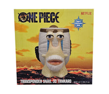 Load image into Gallery viewer, Free UK Royal Mail Tracked 24hr delivery 

Impressive design of Den Den Mushi (Transponder Snails) 800ml Jug/mug, from the legendary anime ONE PIECE. This beautiful Jug/mug is launched by ERIK as part of their latest collection - Adapted from the latest NETFLIX season. 

Size: 800ml

Material: Dolomite

Embossed decoration and gloss finish. 

Official brand: ERIK

EAN: 8435747812234

Excellent gift for any One Piece fan. 

Not suitable for microwaves or dishwashers. 

