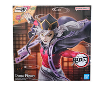 Load image into Gallery viewer, Free UK Royal Mail Tracked 24hr delivery 

Stunning statue of Doma (Upper Rank Two of the Twelve Kizuki) from the popular anime series Demon Slayer. This statue is launched by ICHIBANSHO FIGURE as part of their latest collection. 

This beautiful piece is created exceptionally, showing Doma captured in battle, leaping forward from the wooden floor, and holding his fans. -Stunning! 

This PVC statue stands at 15cm tall, and packaged in a gift/collectible box from Bandai.

Official brand: ICHIBANSHO FIGURE / 
