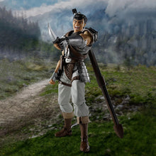Load image into Gallery viewer, Guts Berserk The Band of the Hawk S.H.Figuarts Figure – 16cm
Bring the legendary Guts to your collection with this officially licensed Berserk – The Band of the Hawk S.H.Figuarts Figure from Tamashii Nations / Bandai Spirits.

Inspired by Guts during his time with the Band of the Hawk, this premium articulated figure recreates the formidable swordsman in his distinctive armour, complete with his flowing red cape, weaponry and interchangeable parts.

Standing approximately 16cm tall, Guts features extensive 
