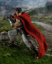 Load image into Gallery viewer, Guts Berserk The Band of the Hawk S.H.Figuarts Figure – 16cm
Bring the legendary Guts to your collection with this officially licensed Berserk – The Band of the Hawk S.H.Figuarts Figure from Tamashii Nations / Bandai Spirits.

Inspired by Guts during his time with the Band of the Hawk, this premium articulated figure recreates the formidable swordsman in his distinctive armour, complete with his flowing red cape, weaponry and interchangeable parts.

Standing approximately 16cm tall, Guts features extensive 
