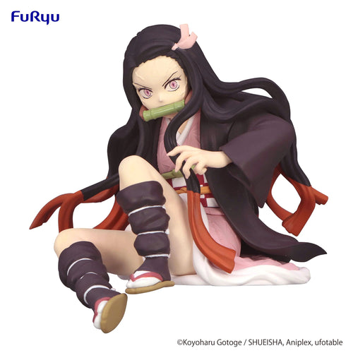 Free UK Royal Mail Tracked 24hr delivery   Beautiful statue of Nezuko Kamado from the popular anime Demon Slayer. This figure is launched by Good Smile Company as part of their latest FuRyu Noodle Stopper collection  This statue of Nezuko is created beautifully, showing the character posing beautifully in her pink kimono, sitting down. 