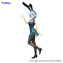 Load image into Gallery viewer, Free UK Royal Mail Tracked 24hr delivery 

Beautiful statue of Rem from the popular anime series Re:Zero Starting Lift in Another World. This pretty figure is launched by Good Smile Company as part of their latest FuRyu BiCute Bunnies collection. 

The creator did a marvelous job sculpting this piece, showing Rem posing stunningly in her beautiful dress, and wearing her Bunny hairband. 

This PVC statue stands at 35cm tall, and packaged in a gift/collectible box from Bandai.
