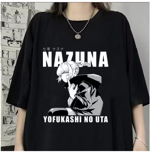 Free UK Royal Mail Tracked 24hr delivery
 
Stunning design of Nazuna Nanakusa - Call of the Night -  Japanese Anime T-shirt. 
  
This high quality polyester/cotton T-shirt is lightweight and comfortable to wear.

Premium DTG technology prints the design directly onto the T-shirt which makes the design really stand out, easy to wash, and the colours will not fade or crack.

Excellent gift for any Call of the Night fan.

Material: 30% Cotton / 70 Polyester
