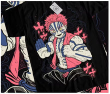 Load image into Gallery viewer, AKAZA - Demon Slayer - Japanese Ladies Anime T-Shirt
