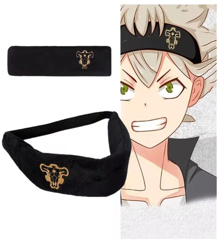 Free UK Royal Mail Tracked 24hr delivery 

Stunning Black Clover Head Band (Asta). Designed beautifully with the Black Bulls symbol embroidered perfectly. 

The headband is made from premium velvet material, and the end of the band has an elastic stretch. Suitable for all adult size. 

Material: Velvet / Poylester / Cotton 

Size: Unisex Adult

Excellent for cosplay or fancy dress events. 