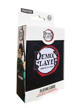 Load image into Gallery viewer, Free UK Royal Mail Tracked 24hr delivery 

Official Demon Slayer Kimetsu no Yaiba Deck of Poker Cards. This set playing cards is launched by PALADONE as part of their latest collection. 

Designed beautifully, packaged in an official licence Demon Slayer metal tin box. 
