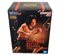 Load image into Gallery viewer, Free UK Royal Mail Tracked 24hr delivery 

Stunning statue of Portgas D. Ace from the legendary anime series ONE PIECE. This amazing statue is launched by Banpresto as part of their latest Battle Record Collection. 

This statue is created in immense detail,  showing Ace posing strikingly in his red beaded necklace, ready for battle. -Stunning! 

This PVC statue stands at 13cm tall, and packaged in a beautiful gift/collectible box from Bandai. 
