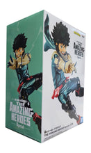 Load image into Gallery viewer, Free UK Royal Mail Tracked 24hr delivery   Striking statue of Izuku Midoriya from the popular anime series My Hero Acedemia. This figure is launched by Banpresto as part of their latest Amazing Heroes Special edition.   The sculptor did a fantastic job creating this piece, showing Midoriya posing in his battle uniform in battle mode.   This PVC statue stands at 12cm tall, and packaged in a gift/collectible box from Bandai. 
