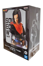 Load image into Gallery viewer, Striking statue of Android 17 from the legendary anime Dragon Ball Z. This figure is launched by Banpresto as part of their latest SOLID EDGE WORKS collection. 

The sculptor has completed this piece in excellent fashion, showing Android 17 posing with his gun strap on, and wearing his bandana scarf. 

This PVC statue stands at 17cm tall, and packaged in a gift/collectible box from Bandai. 
