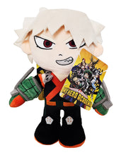 Load image into Gallery viewer, Free UK Royal Mail Tracked 24hr delivery. Official My Hero Academia - Katsuki Bakugo plush toy. This super cool plush toy is launched by PLAY BY PLAY as part of their latest collection. Size: 27cm. Official Brand: PLAY BY PLAY / BARRADO. Excellent gift for any My Hero Academia fan.
