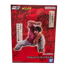 Load image into Gallery viewer, Free UK Royal Mail Tracked 24hr delivery 

Stunning statue of Baki Hanma from the popular anime Baki. This amazing statue is launched by Ichibansho Figure as part of their latest Masterlise collection.

This beautiful statue is created meticulously, showing Baki Hanma posing exquisitely in his fighting pose. -Stunning!  

This PVC statue stands at 12cm tall, and packaged in a gift/collectible box from Bandai.

Official brand: Ichibansho Figure / Bandai

EAN: 4573102684851

Excellent gift for any Baki fan. 

