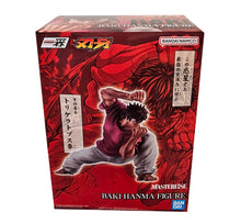 Load image into Gallery viewer, Free UK Royal Mail Tracked 24hr delivery 

Stunning statue of Baki Hanma from the popular anime Baki. This amazing statue is launched by Ichibansho Figure as part of their latest Masterlise collection.

This beautiful statue is created meticulously, showing Baki Hanma posing exquisitely in his fighting pose. -Stunning!  

This PVC statue stands at 12cm tall, and packaged in a gift/collectible box from Bandai.

Official brand: Ichibansho Figure / Bandai

EAN: 4573102684851

Excellent gift for any Baki fan. 

