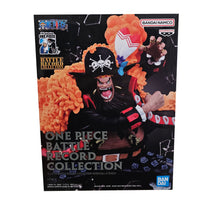 Load image into Gallery viewer, Free UK Royal Mail Tracked 24hr delivery 

Remarkable statue of Marshall D. Teach (Known as Blackbeard) from the legendary anime series ONE PIECE. This amazing statue is launched by Banpresto as part of their latest Battle Record Collection. 

This statue is created in immense detail,  showing Blackbeard posing in battle, in his pirates outfit. -Sculpted in immense detail. 

This PVC statue stands at 11cm tall, and packaged in a beautiful gift/collectible box from Bandai. 

Official brand: Bandai / Banprest
