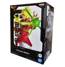 Load image into Gallery viewer, Unleash the Power of Super Saiyan Broly

Bring the overwhelming power of Broly to your collection with this officially licensed Dragon Ball Z GX Materia Figure by Banpresto / Bandai Spirits.

Standing approximately 22cm tall, Broly is captured in his imposing Super Saiyan form while preparing to unleash a devastating energy attack. The translucent green energy effect creates a dramatic sense of movement and makes this figure immediately stand out on display.

With his enormous physique, golden Super Saiyan 

