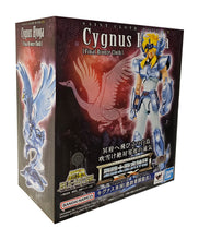 Load image into Gallery viewer, Free UK Royal Mail Tracked 24hr delivery   Premium figure of Cygnus Hyoga from the legendary anime series Saint Seiya. This figure is launched by Tamashii Nations as part of their latest Ex Final collection.  This articulated statue is created amazingly, showing Cygnus wearing his classic Bronze cloth. The diecast armour can also turn into the famous Aquarius swan. - Truly stunning !   This PVC figure stands at 17cm tall, and packaged in a gift/collectible box from Bandai. 
