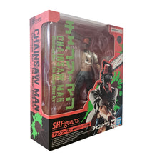 Load image into Gallery viewer, Free UK Royal Mail Tracked 24hr Delivery    

Spectacular figure (Full set) of Denji in his Chainsaw Man form from the popular anime Chainsaw Man. This premium figure set is launched by Tamashii Nations as part of their latest S.H.Figuarts collection. Adapted from the latest movie - REZE ARC. 

The set comes with the premium articulated figure of Chainsaw Man (14 point articulation), two additional pair of hands, and additional facial plate.

The figure stands at 15cm tall, packaged in a window display box 
