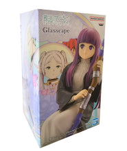 Load image into Gallery viewer, Free UK Royal Mail Tracked 24hr delivery 

Beautiful statue of Fern from the popular anime Frieren: Beyond Journeys End. This amazing statue is launched by Banpresto as part of their latest Glasscap collection.

This statue is created fabulously, showing Fern posing elegantly sitting on her seat, holding her staff, and in front of the beautiful circular decorated window. - Stunning! 

This PVC statue stands at 15cm tall, and packaged in a gift/collectible box from Bandai.

Official brand: Banpresto /Bandai
