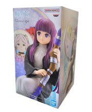 Load image into Gallery viewer, Free UK Royal Mail Tracked 24hr delivery 

Beautiful statue of Fern from the popular anime Frieren: Beyond Journeys End. This amazing statue is launched by Banpresto as part of their latest Glasscap collection.

This statue is created fabulously, showing Fern posing elegantly sitting on her seat, holding her staff, and in front of the beautiful circular decorated window. - Stunning! 

This PVC statue stands at 15cm tall, and packaged in a gift/collectible box from Bandai.

Official brand: Banpresto /Bandai
