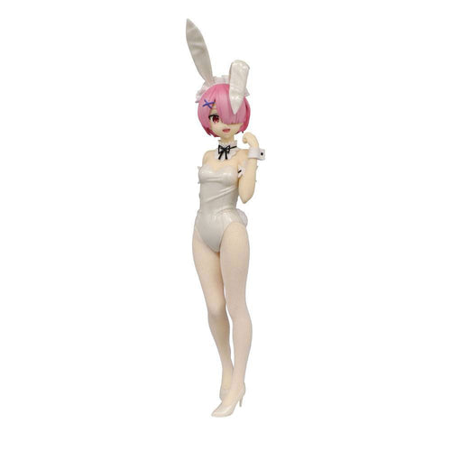 Beautiful figure of Rem from the popular anime Re:Zero Starting Life In Another World. This statue is launched by Good Smile Company as part of their latest Furyu series.   The sculptor has created this piece amazingly, showing Rem posing elegantly in her Bunny outfit. - Stunning !   This PVC statue stands at 30cm tall, and packaged in a gift/collectible box from Good Smile Company. 