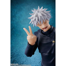 Load image into Gallery viewer, Free UK Royal Mail Tracked 24hr Delivery    

Spectacular figure (Full set) of Satoru Gojo from the popular anime series Jujutsu Kaisen. This premium figure set is launched by Tamashii Nations as part of their latest S.H.Figuarts collection. 

The set comes with four facial plates with different expressions, premium articulated figure of Satoru Gojo (14 point articulation), three left and six right optional hands (including one with a mobile phone), additional Option hand-in-pocket parts for left and right 
