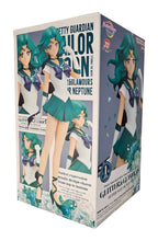 Load image into Gallery viewer, Beautiful figure of Super Sailer Neptune, adapted from the the latest movie &quot;Sailer Moon Eternal&quot;. This statue is launched by Banpresto and TOEI ANIMATION as part of their latest Glitter and Glamours series.   The statue of this beauty is created flawlessly, showing Neptune posing in her legendary Super Sailer uniform. 
