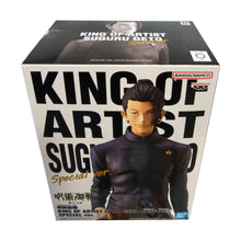 Load image into Gallery viewer, Free UK Royal Mail Tracked 24hr delivery 

Spectacular statue of Suguru Geto from the popular anime series Jujutsu Kaisen. This amazing statue is launched by Banpresto as part of their latest King Of Artist collection.

The creator has completed this piece remarkably,  showing Suguru Geto posing in his Jujutsu high uniform - Truly stunning! 

This PVC statue stands at 21cm tall, and packaged in a beautiful gift/collectible box from Bandai. 

Official brand: Bandai / Banpresto

EAN: 4983164285710

Excellent 
