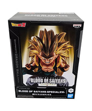 Load image into Gallery viewer, Free UK Royal Mail Tracked 24hr delivery    Striking statue of Gotenks from the legendary anime Dragon Ball Z. This figure is launched by Banpresto as part of their latest Blood Of Saiyans special collection - vol. 14.  This spectacular figure is created meticulously, showing Gotenks posing in his super saiyan form. From the hair, eye expression, muscle definition, all the way down to the creases of the clothing, all created in immense detail. 
