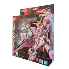 Load image into Gallery viewer, Free UK Royal Mail Tracked 24hr delivery 

Striking figure of the legendary Gundam Universe RX-0 Unicorn from the classic anime Gundam. This set is launched by Tamashii Nations as part of their latest renewal edition. 

The set includes the RX-0 Unicorn (Known as Singularity One), Hyper Bazooka, Beam Magnum, two beam sabers, shield, and additional hand pieces. 

The full size figure stands at 16cm tall and with 14point articulation. 

This set is packaged in a gift/collectible box from Bandai. 

Official br
