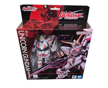 Load image into Gallery viewer, Free UK Royal Mail Tracked 24hr delivery 

Striking figure of the legendary Gundam Universe RX-0 Unicorn from the classic anime Gundam. This set is launched by Tamashii Nations as part of their latest renewal edition. 

The set includes the RX-0 Unicorn (Known as Singularity One), Hyper Bazooka, Beam Magnum, two beam sabers, shield, and additional hand pieces. 

The full size figure stands at 16cm tall and with 14point articulation. 

This set is packaged in a gift/collectible box from Bandai. 

Official br

