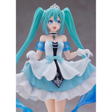 Load image into Gallery viewer, Free UK Royal Mail Tracked 24hr delivery 

Beautiful statue of Hatsune Miku (Global Vocaloid Superstar). This gorgeous statue is launched by Taito figures as part of their latest Wonderland Cinderella collection. 

This creator did a smashing job with this piece, showing Hatsune Miku posing elegantly in her Cinderella outfit. -Stunning! 

This PVC statue stands at 18cm tall, and packaged in a gift/collectible box from Taito figures. 

Official brand: Taito

EAN: 840342403653

Excellent gift for any Hatsune 
