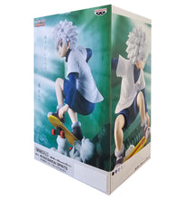 Load image into Gallery viewer, Free UK Royal Mail Tracked 24hr delivery 

Striking statue of Killua Zoldyck from the popular anime series Hunter x Hunter. This beautiful piece is launched by Banpresto as part of their latest Memorable Saga collection.

The creator has created this figure in excellent fashion. Showing Killua Zoldyk captured in motion riding his skateboard. - Stunning! 

This PVC statue stands at 8cm tall, and packaged in a gift / collectible box from Bandai.
