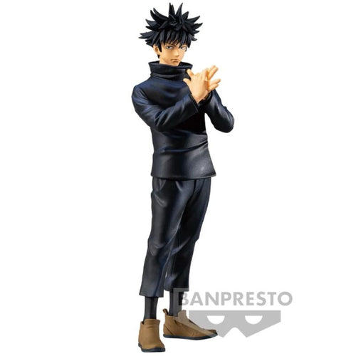 Free UK Royal Mail Tracked 24hr delivery   Cool statue of Megumi Fushiguro from the popular anime series Jujutsu Kaisen. This figure is launched by Banpresto as part of their latest collection.   This figure is created in excellent fashion, showing Megumi posing in his Jujutsu High uniform.   This PVC statue is standing at 16cm tall, and packaged in a gift/collectible box from Bandai. 