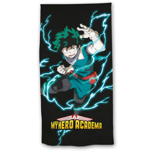Official My Hero Academia beach towel. This high-quality premium beach towel is launched by BONES as part of their latest collection. 

Excellent premium beach towel the next summer coming to show off to friends and family. 

Size: 140cm x 70cm 

Material: 100% cotton

Official brand: Bones

EAN: 8436580111102

Excellent gift for any My Hero Academia fan.