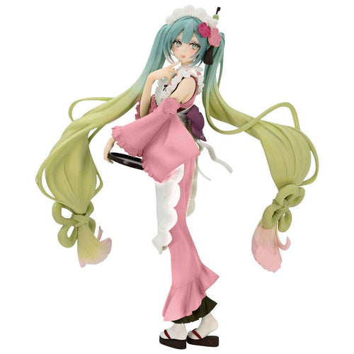 Free UK Royal Mail Tracked 24hr delivery 

Beautiful statue of Hatsune Miku (Global Vocaloid Superstar), this figure is launched by Good Smile Company as part of their latest FuRyu  Matcha Green Tea collection. 

This statue is created meticulously showing Hatsune Miku posing elegantly in her Matcha Green Tea kimono waitress outfit. - Stunning ! 