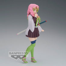 Load image into Gallery viewer, Free UK Royal Mail Tracked 24hr delivery   Beautiful statue of Mitsuri Kanroji from the popular anime series Demon Slayer. This statue is launched by Banpresto as part of their latest  Glitter &amp; Glamours collection.   The statue is created beautifully, showing Mitsuri posing elegantly wearing her Hashira uniform, and with her Nichirin sword attached on her side. - Truly stunning !   This PVC figure stands at 22cm tall, and packaged in a gift/collectible box from Bandai.
