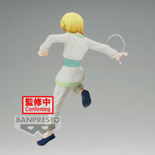 Load image into Gallery viewer, Free UK Royal Mail Tracked 24hr delivery  

Striking statue of Kurapika from the popular anime series Hunter X Hunter. This super cool statue is launched by Banpresto as part of their latest Vibration Stars Collection. 

This figure is created meticulously, showing Kurapika posing in battle swinging his Dowsing Chain (The chain on Kurapika&#39;s ring finger is used to track and locate things). - Stunning! 

This PVC statue stands at 15cm tall, and packaged in a gift/collectible box from Bandai. 
