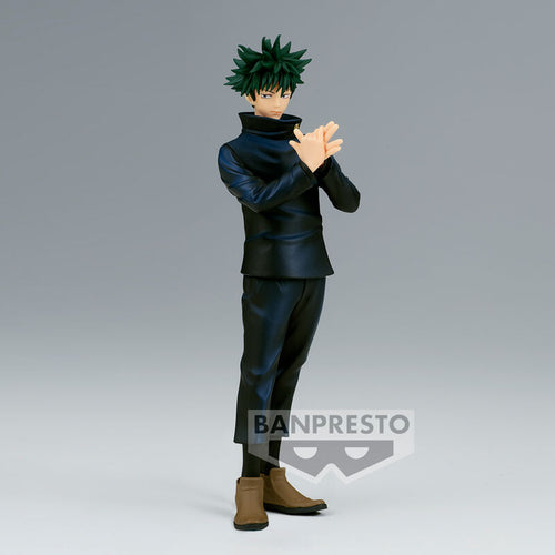 Free UK Royal Mail Tracked 24hr delivery 

Cool statue of Megumi Fushiguro from the popular anime series Jujutsu Kaisen. This figure is launched by Banpresto as part of their latest collection (Dark Green Hair). 

This figure is created in excellent fashion, showing Megumi posing in his Jujutsu High uniform, ready to unleash his curse technique. 

This PVC statue is standing at 16cm tall, and packaged in a gift/collectible box from Bandai. 