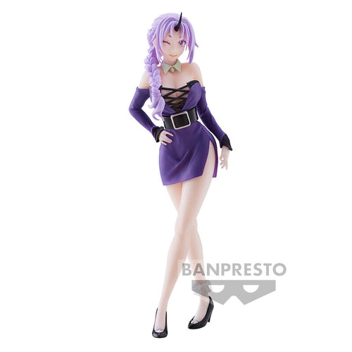 Free UK Royal Mail Tracked 24hr delivery  Spectacular statue of Shion from the popular anime series That Time I Got Reincarnated as a Slime. This statute is launched by Banpresto as part of their latest collection celebrating the 10th Anniversary.   This statue is created exquisitely, showing Shion posing beautifully in her purple dress, with a wink. 