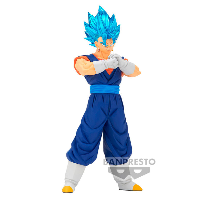 Free UK Royal Mail Tracked 24hr delivery    Striking statue of Vegito from the legendary anime Dragon Ball Super. This amazing figure is launched by Banpresto as part of their latest Blood Of Saiyans Special collection - Special XIX  This statue is created in excellent fashion, showing Vegito posing with attitude crunching his fist. The statue is created in immense detail, and the creator has finished the hairstyle with a metallic chrome effect. - Truly Amazing !