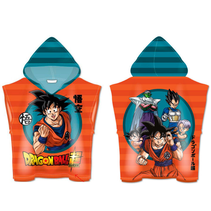 Free UK Royal Mail Tracked 24hr delivery 

Official Dragon Ball Super - Ultra soft microfibre poncho towel. This adorable Dragon Ball themed Poncho towel is launched by TOEI ANIMATION as part of their latest collection. 

Material: Ultra soft - Microfiber (100% polyester) 