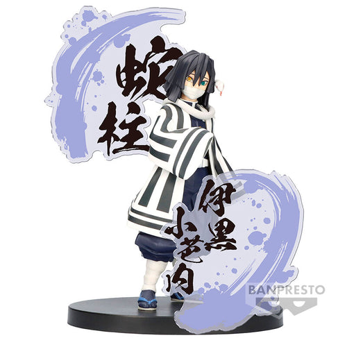 Free UK Royal Mail Tracked 24hr delivery  

Stunning statue of Obanai Iguro from the popular anime series Demon Slayer. This fabulous figure is launched by Bapresto as part of their latest Kimetsu no Yaiba EX collection. 

This figure is created beautifully, showing Obanai posing stunningly in his hashira uniform, with his serpent around his neck, and his Serpent breathing symbol around the stand. 