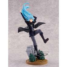 Load image into Gallery viewer, Free UK Royal Mail Tracked 24hr delivery  

Striking statue of Rimuru Tempest from the popular anime That Time I Got Reincarnated as a Slime. This figure is launched by Banpresto as part of their latest collection - Jura Tempest Federation. 

This statue is created beautifully showing Rimuru Tempest leaping gracefully into the air above the Jura Tempest Federation (Founded and ruled by Rimuru Tempest)
