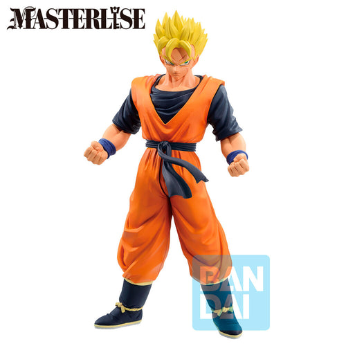 Free UK Royal Mail Tracked 24hr delivery   Stunning figure of Son Gohan from the legendary anime Dragon Ball Z. This superb figure is launched by Ichibansho figure as part of their latest Masterlise collection. - Duel to the Future.   The creator did an excellent job with this piece, showing Son Gohan posing in his Turtle school training outfit with his own kanji - 