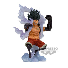 Load image into Gallery viewer, Free UK Royal Mail Tracked 24hr delivery   High-detailed premium statue of Monkey D. Luffy (Gear 4 technique) from the legendary anime series ONE PIECE. This figure is launched by Banpresto as part of their amazing King of Artist collection.  The figure is created meticulously showing Monkey D. Luffy posing in battle mode, with his Gear 4 form. 
